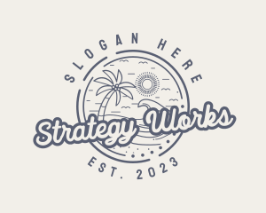 Beach Resort Vacation logo design