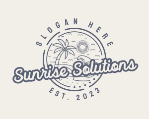 Beach Resort Vacation logo design