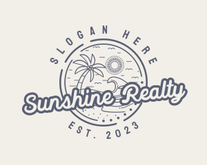 Beach Resort Vacation logo design