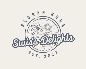 Beach Resort Vacation logo design