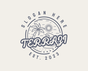 Beach Resort Vacation logo design