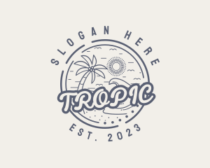 Beach Resort Vacation logo design