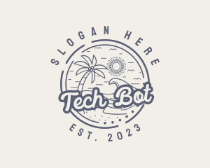 Beach Resort Vacation logo design