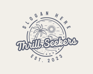 Beach Resort Vacation logo design