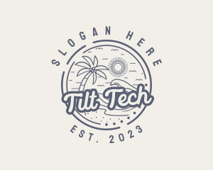 Beach Resort Vacation logo design