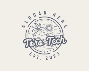 Beach Resort Vacation logo design