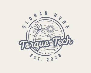 Beach Resort Vacation logo design