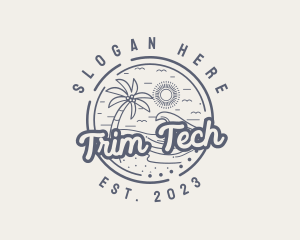 Beach Resort Vacation logo design