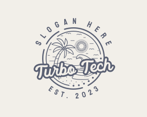 Beach Resort Vacation logo design