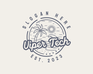 Beach Resort Vacation logo design