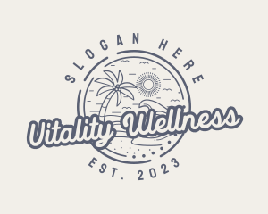 Beach Resort Vacation logo design