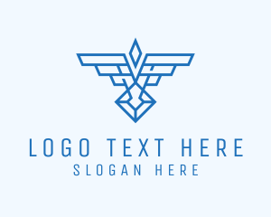 Diamond - Military Wings Crest logo design