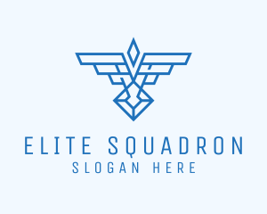 Squadron - Military Wings Crest logo design