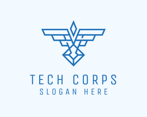 Corps - Military Wings Crest logo design