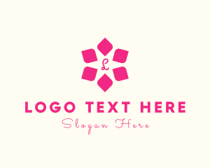 Pink - Star Flower Petals logo design