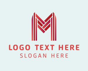 Modern Geometric Letter M Logo