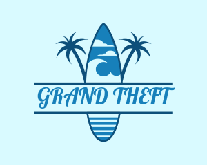 Island Surf Palm Tree Logo