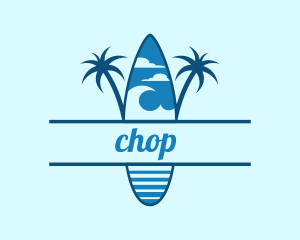 Island Surf Palm Tree Logo