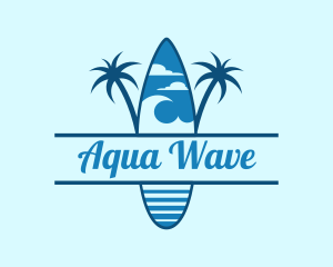 Island Surf Wave logo design