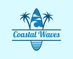 Island Surf Wave logo design