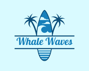 Island Surf Wave logo design