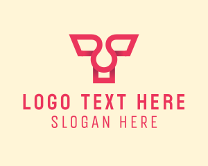 Style - Pink Wing Letter T logo design
