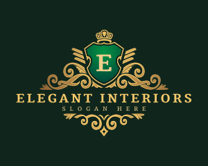 Elegant Royal Shield  logo design