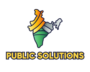 Government - Colorful Indian Outline logo design