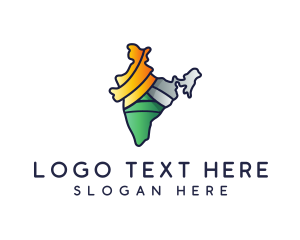 Colorful Indian Outline logo design