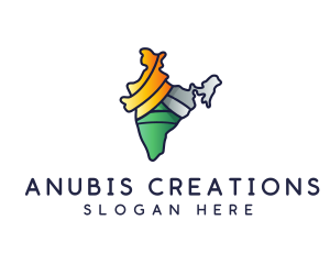 Colorful Indian Outline logo design