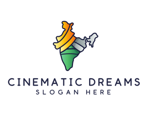 Colorful Indian Outline logo design