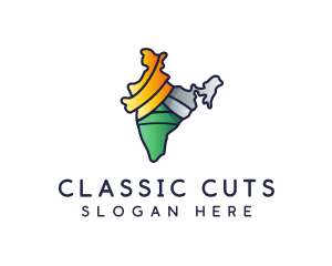 Colorful Indian Outline logo design