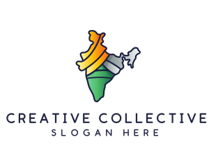 Colorful Indian Outline logo design