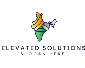 Colorful Indian Outline logo design