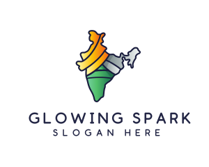 Colorful Indian Outline logo design