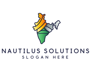 Colorful Indian Outline logo design