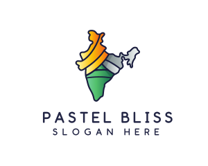 Colorful Indian Outline logo design