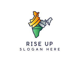 Colorful Indian Outline logo design