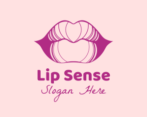 Purple Plump Lips logo design