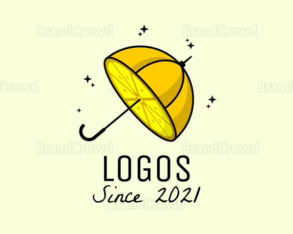 Lemon Fruit Umbrella Logo