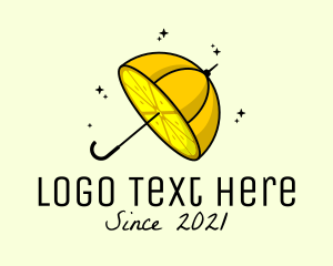Harvest Time - Lemon Fruit Umbrella logo design