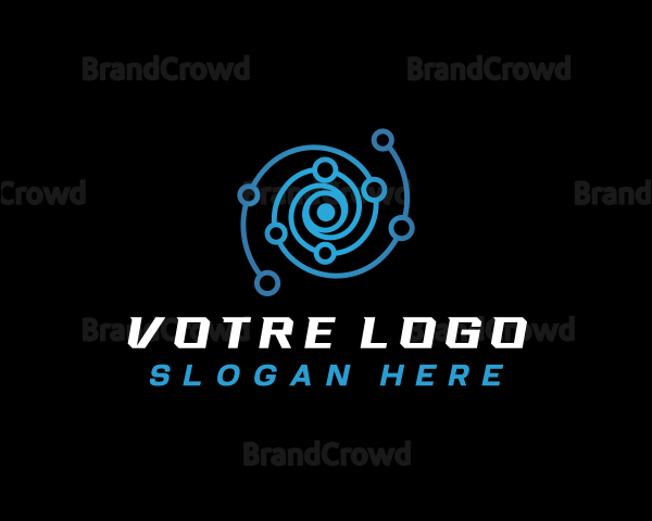 Technology Cyber Vortex Logo