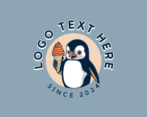 Ice Cream Penguin Logo