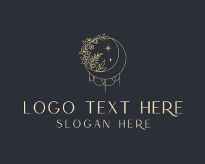 Flower - Floral Moon Garden logo design