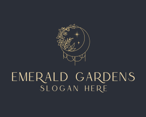 Floral Moon Garden logo design