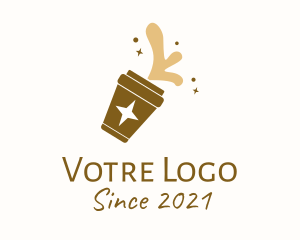 Latte - Star Coffee Cup logo design