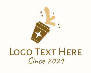 Coffee - Star Coffee Cup logo design