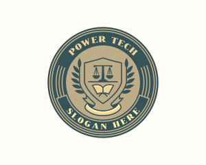 Elearning - Law School University logo design