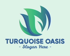 Turquoise - Butterfly Plant Spa logo design
