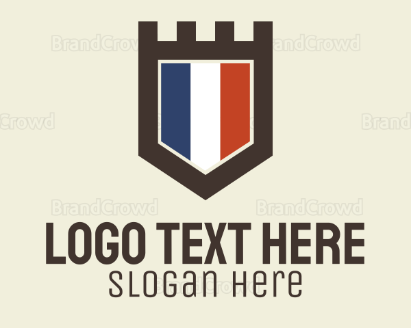 French Flag Crest Logo